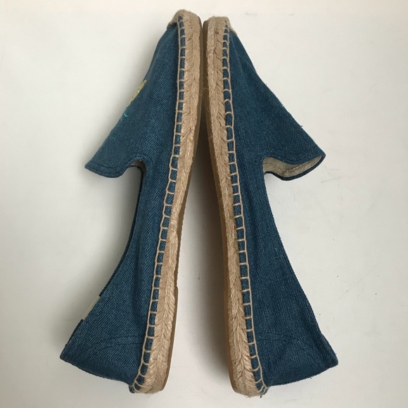 SOLUDOS Denim Pineapple Espadrilles Size 10 - Picture 4 of 8